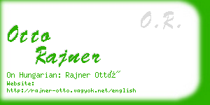 otto rajner business card